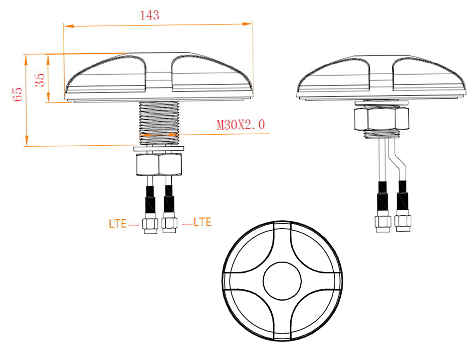 FB4GDOME Dimensions