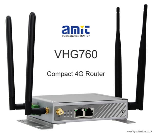 Amit VHG760 M2M 4G Router with 2 x Ethernet, 802.11n WiFi and GPS 9 ...