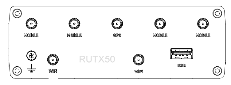 RUTX50 Antenna Connections