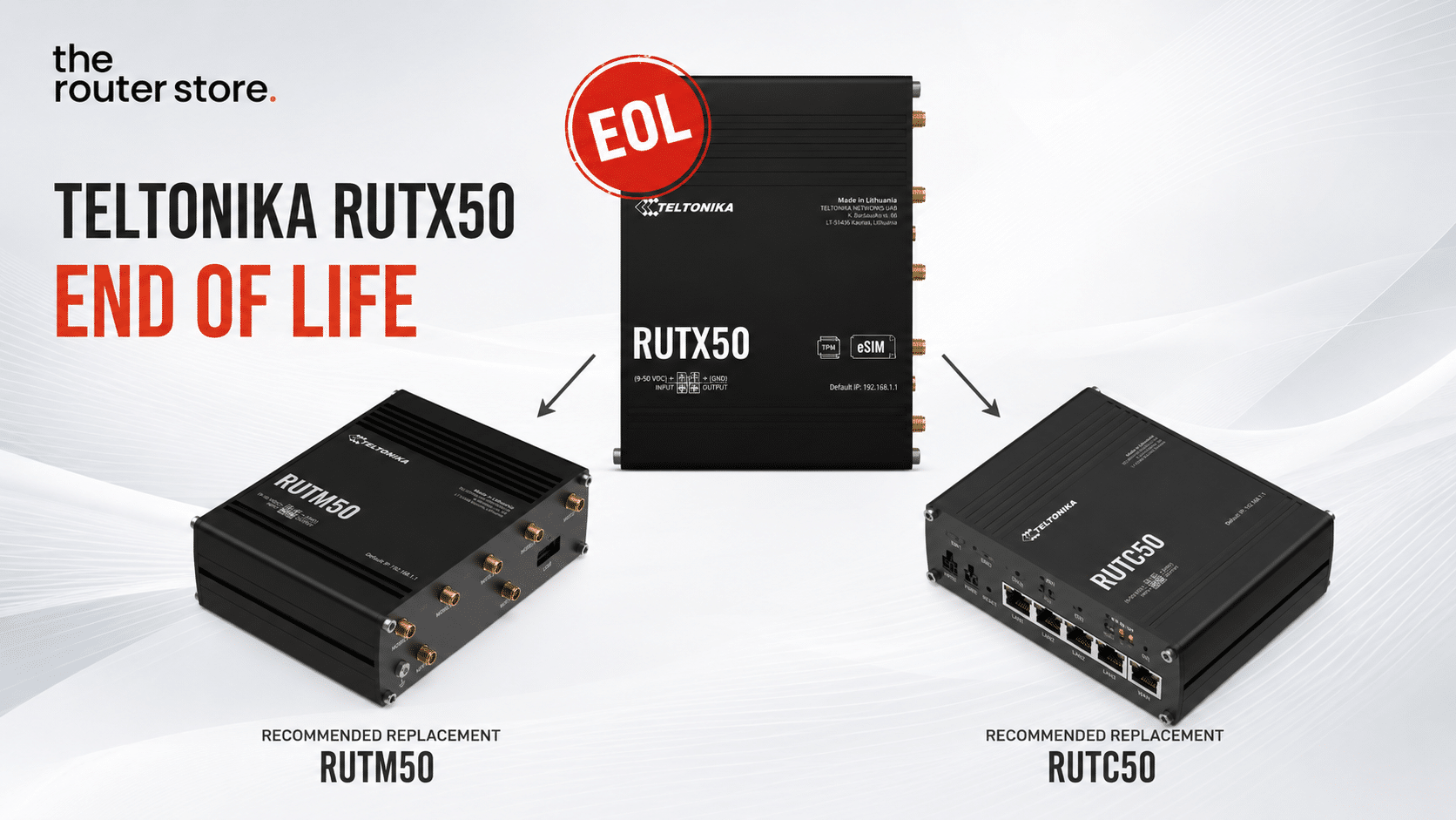 RUTX50 EOL End Of Life